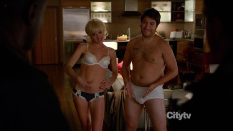 Eliza Coupe - Hot Scenes in Happy Endings s02e10 (2012)